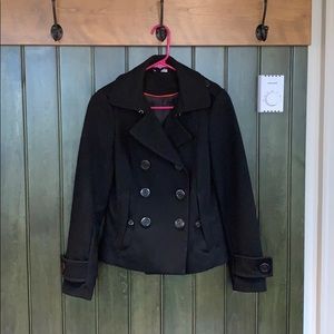H&M size 4 Black Wool Peacoat